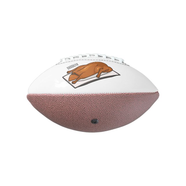 Peking duck cartoon illustration football (Rotated 270)