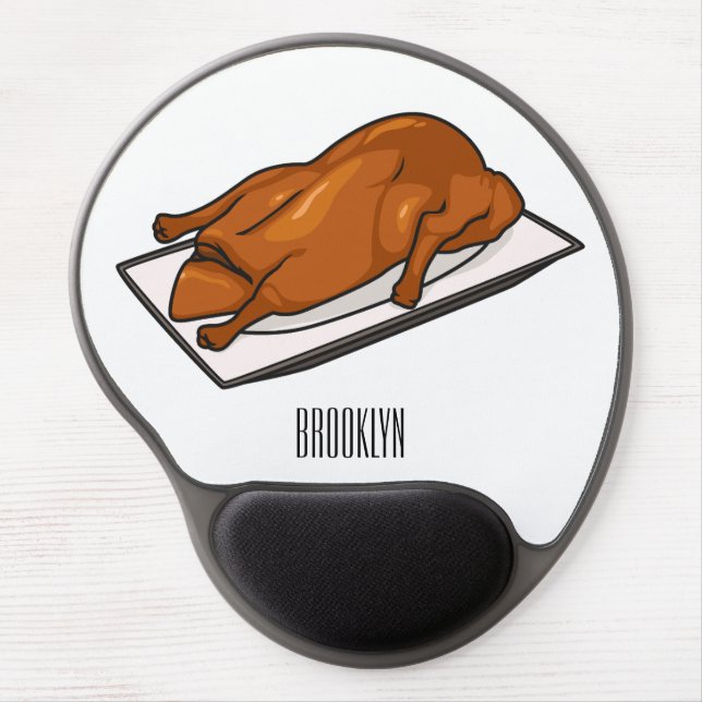 Peking duck cartoon illustration  gel mouse pad (Front)