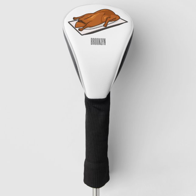 Peking duck cartoon illustration  golf head cover (Front)