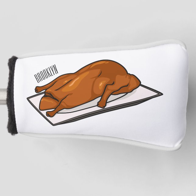 Peking duck cartoon illustration golf head cover (Front)