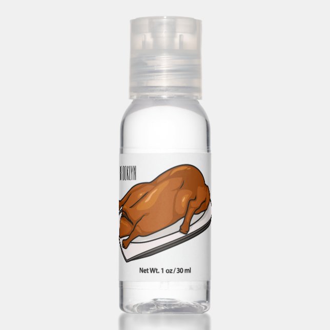 Peking duck cartoon illustration  hand sanitizer (Front)