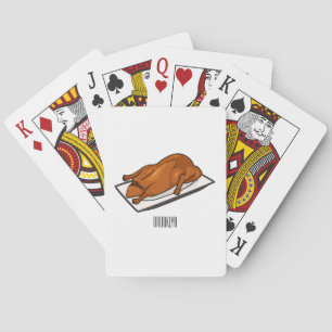 Peking duck cartoon illustration poker cards