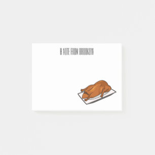 Peking duck cartoon illustration  post-it notes