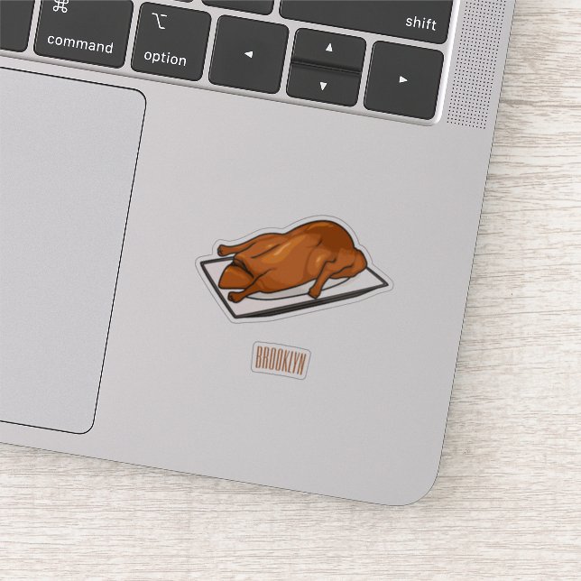 Peking duck cartoon illustration sticker (Detail)