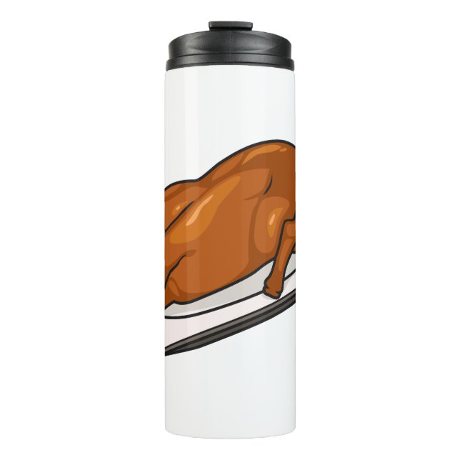 Peking duck cartoon illustration thermal tumbler (Front)