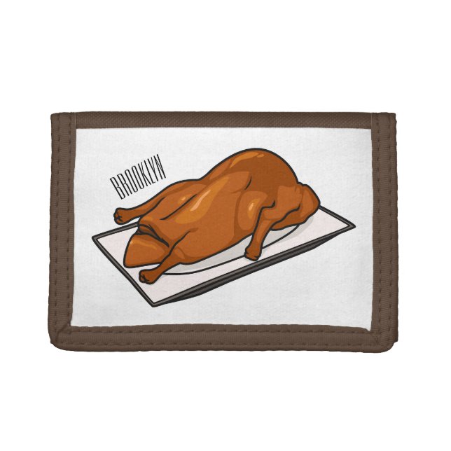 Peking duck cartoon illustration trifold wallet (Front)