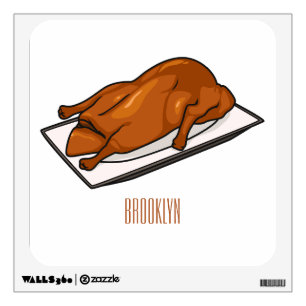 Peking duck cartoon illustration wall decal