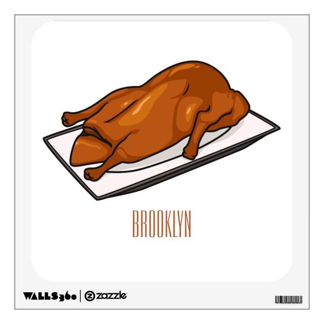 Peking duck cartoon illustration wall decal (Front)