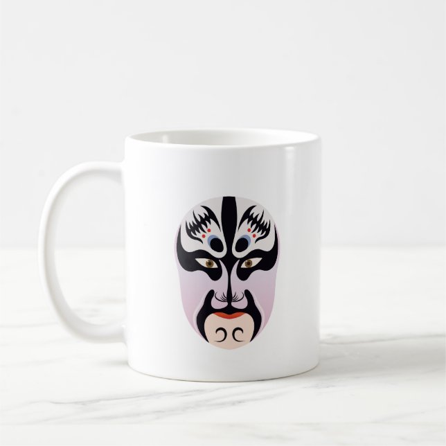Peking opera makeup Zhang Fei Coffee Mug (Left)