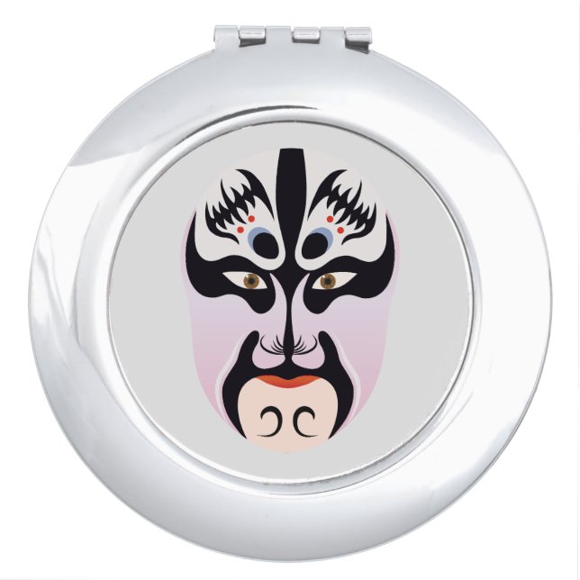 Peking opera makeup Zhang Fei Compact Mirror (Front)