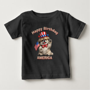 Pekingese (2af) Patriotic Kid T-Shirt