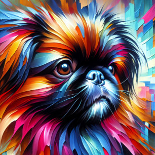 Pekingese Acrylic Print Colorful Vibrant Jigsaw Puzzle