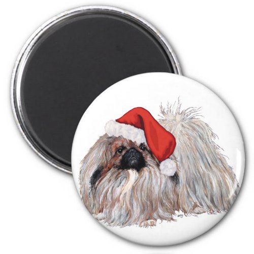 Pekingese at Christmastime Magnet
