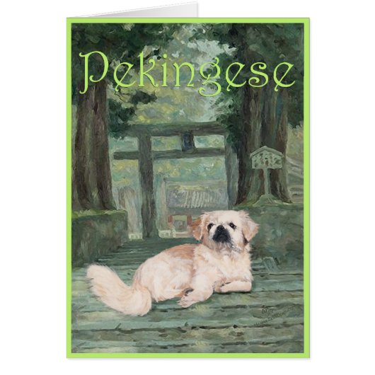 Pekingese at Oriental Gateway Cards (Front)