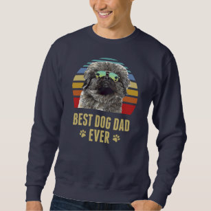 Pekingese Best Dog Dad Ever Retro Sunset  Sweatshirt