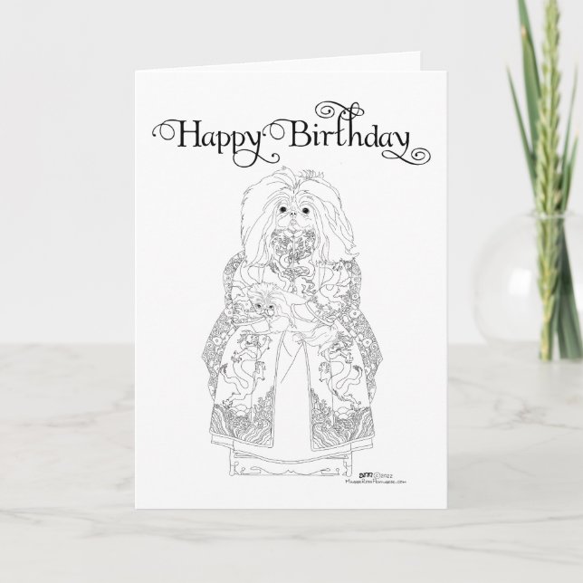 Pekingese Birthday Card (Front)