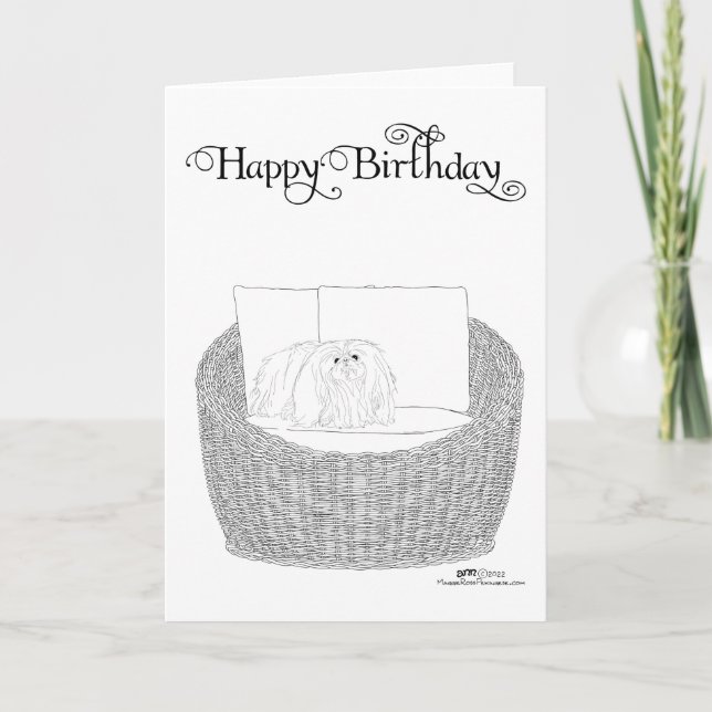 Pekingese Birthday Card (Front)