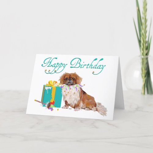 Pekingese Birthday Card