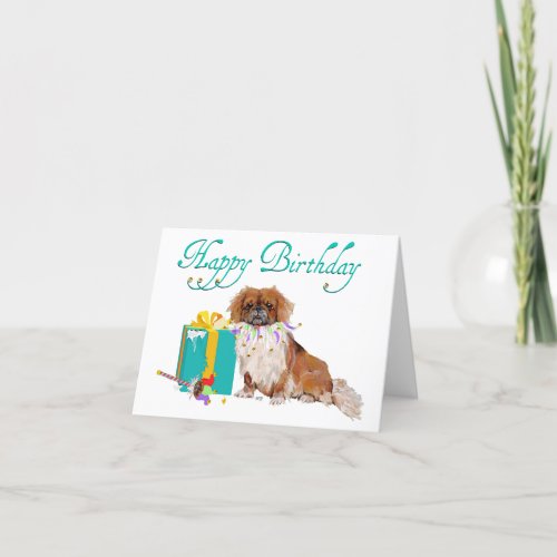 Pekingese Birthday Card