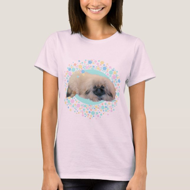 Pekingese Bubble Happiness T-Shirt (Front)