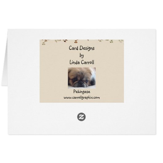 Pekingese Card (Back Horizontal)