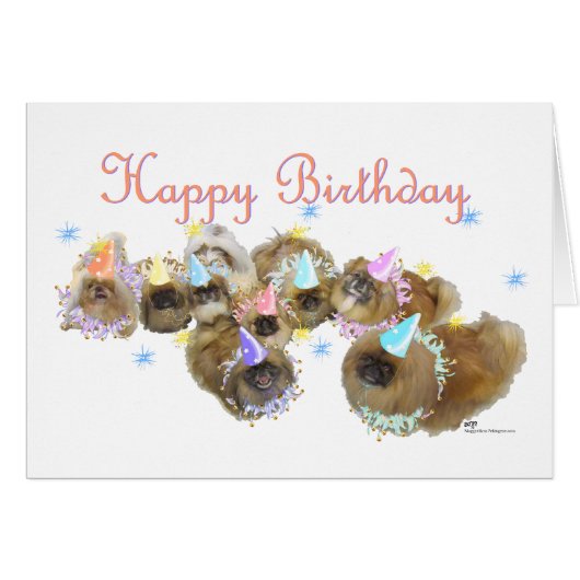 Pekingese Celebration Group Cards (Front Horizontal)