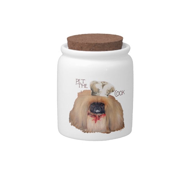 Pekingese Chef Candy Jar (Front)