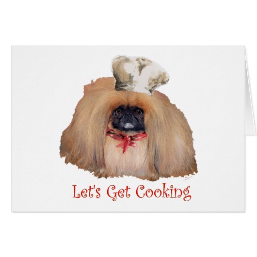 Pekingese Chef - Female Cards (Front Horizontal)