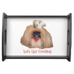 Pekingese Chef Serving Tray