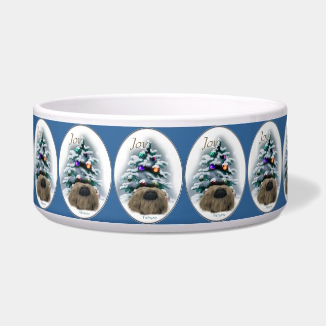 Pekingese Christmas  Bowl (Front)