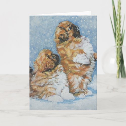 Pekingese Christmas Card