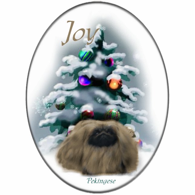 Pekingese Christmas Gifts Ornament (Front)