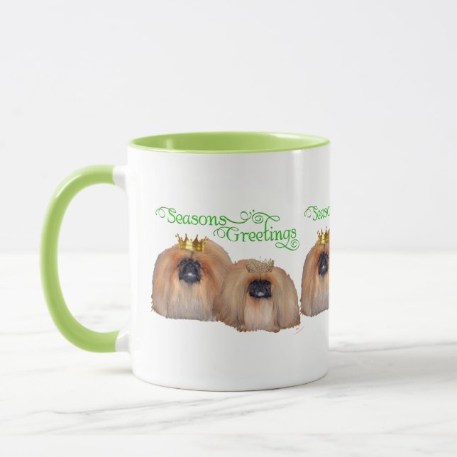 Pekingese Christmas Mug (Left)