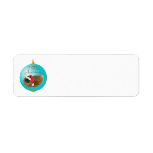 Pekingese Christmas Ornament Label