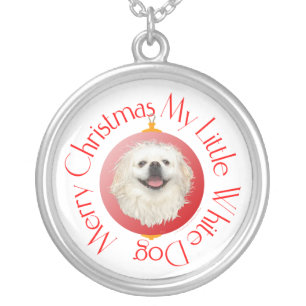 Pekingese Christmas Portrait Necklace