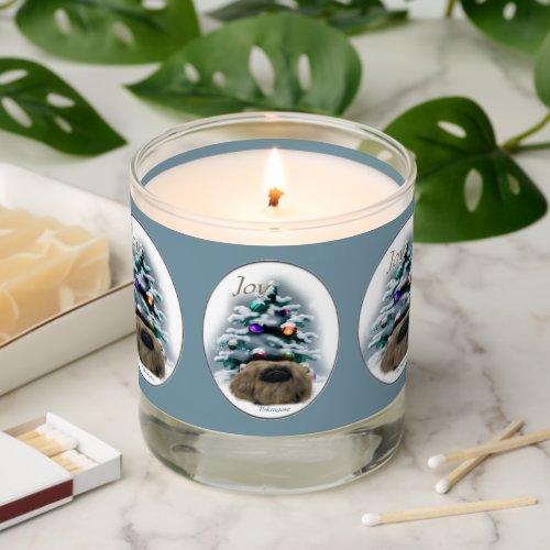 Pekingese Christmas Scented Candle