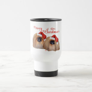 Pekingese Christmas Travel Mug