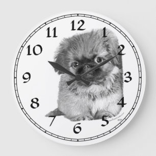 Pekingese Clock
