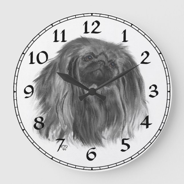 Pekingese Clock (Front)