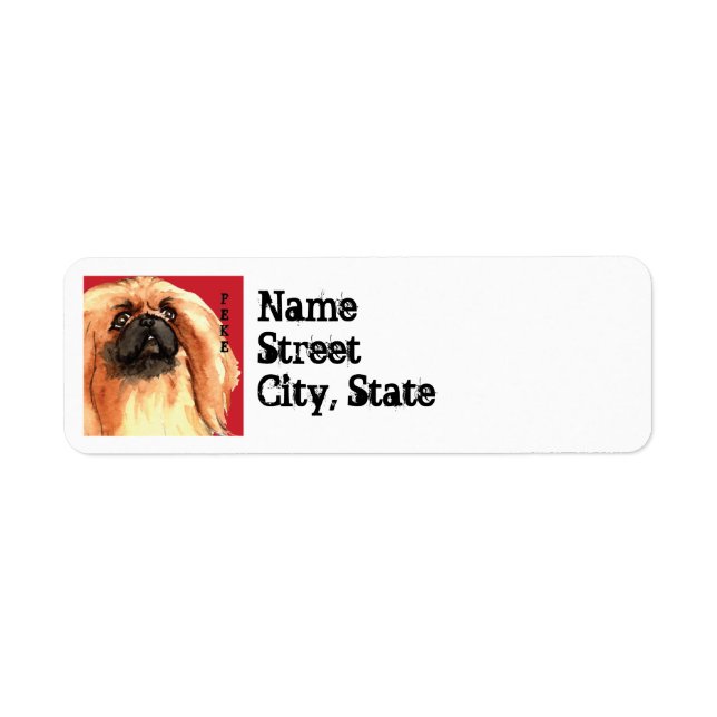Pekingese Color Block Label (Front)