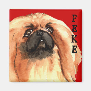 Pekingese Color Block Magnet