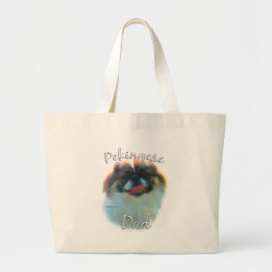 Pekingese Dad 2 Large Tote Bag