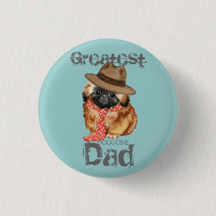 Pekingese Dad Button