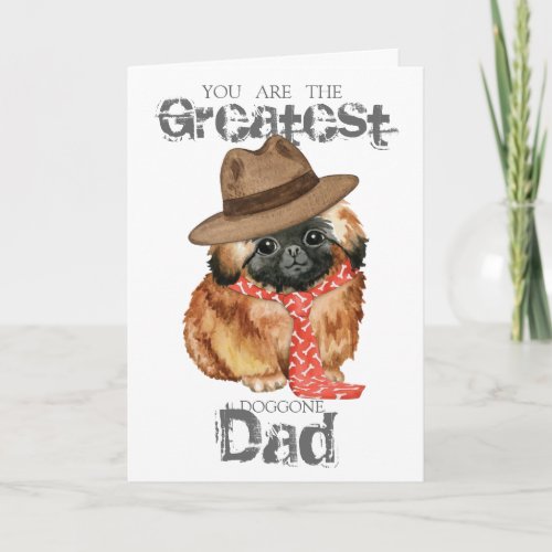 Pekingese Dad Card