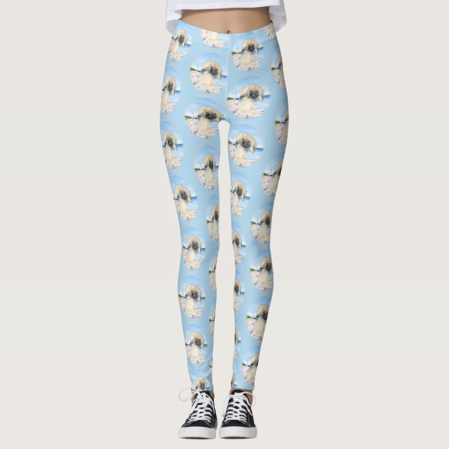 Pekingese Design Leggings (Front)