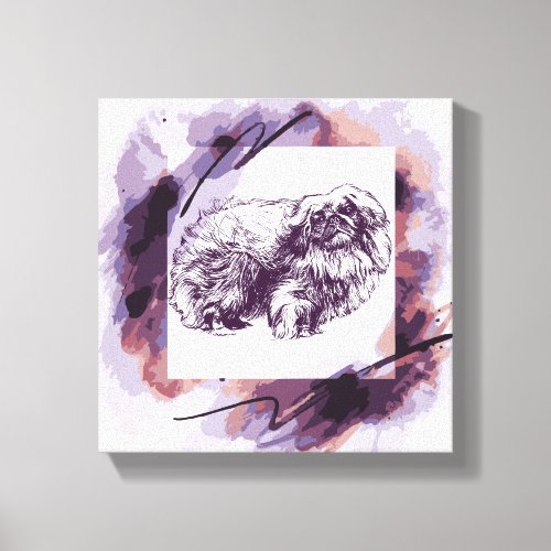 Pekingese dog canvas print