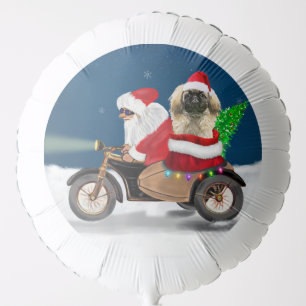 Pekingese Dog Christmas Santa Claus Balloon