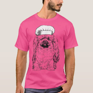 Pekingese Dog Cook Chef Funny Cooking T-Shirt