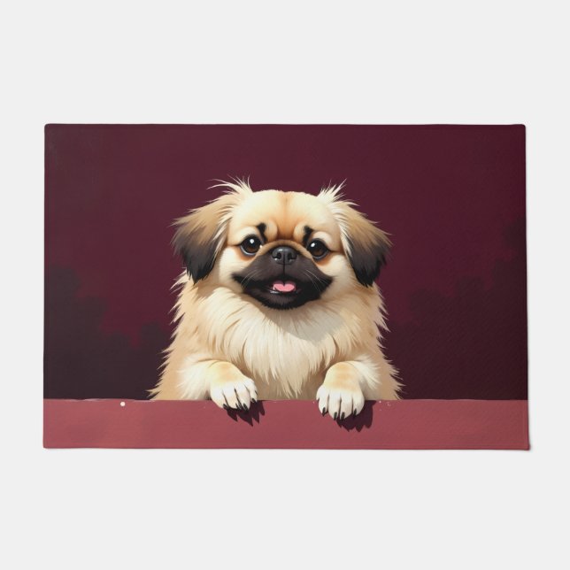 Pekingese Dog Doormat Art (Front)