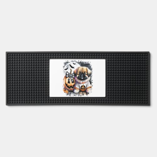Pekingese Dog Halloween Square Bar Mat